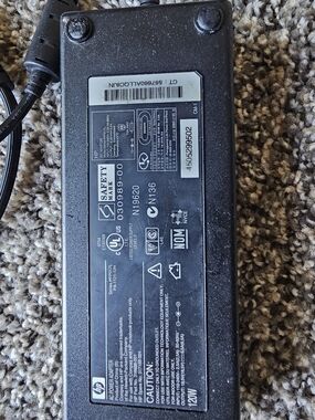 HP 120W AC Power Adapter Rectangular Laptop Power Adapter with Cord